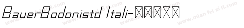BauerBodonistd Itali字体转换